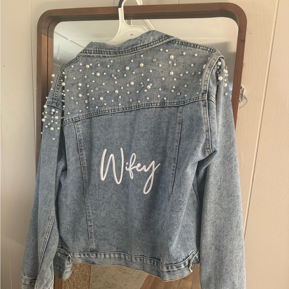 Wifey Pearl Jean Jacket